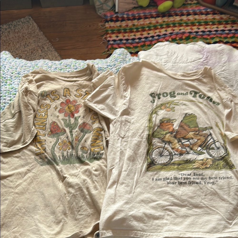 Kids Cream Graphic T-Shirts